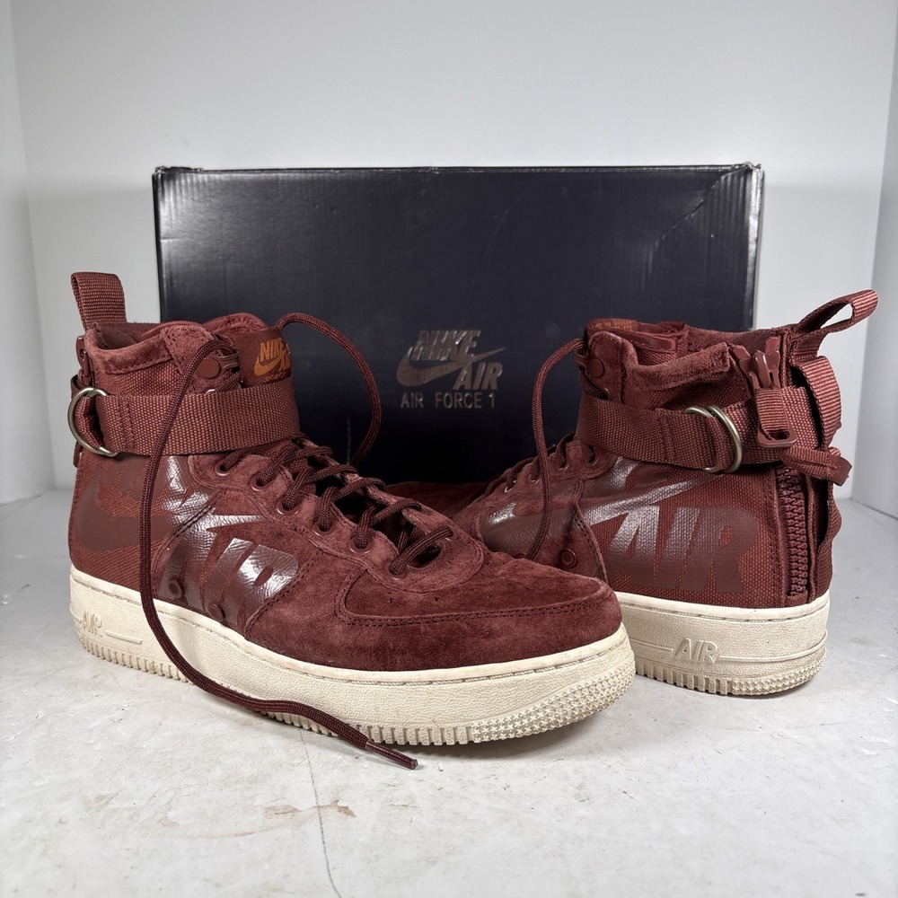 Size 8 Nike SF Air Force 1 Mid Pueblo‎ Brown Dark Russet 917753-202